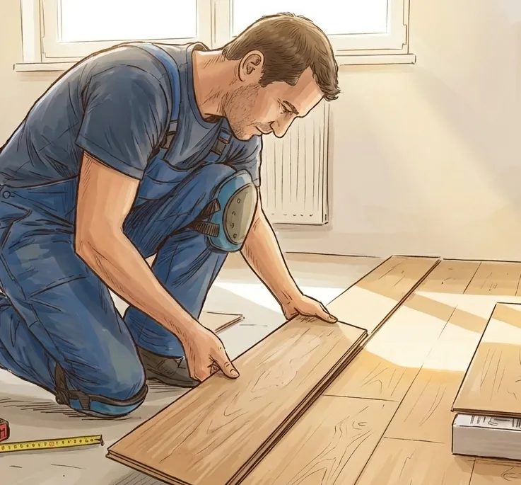 Bodenverlegung Illustration